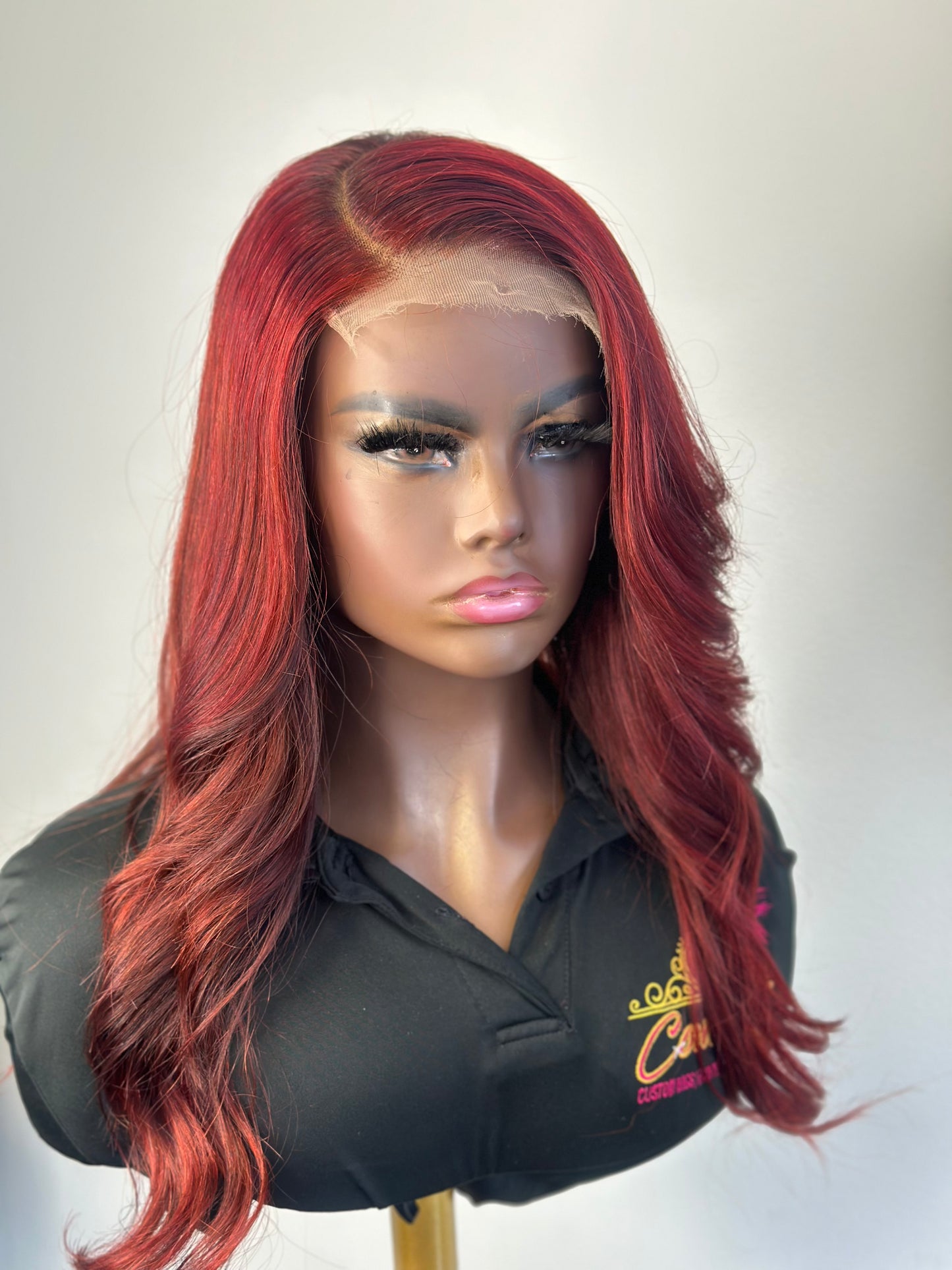 Cherry-22" 5x5 HD Lace Closure Glueless Human Wig
