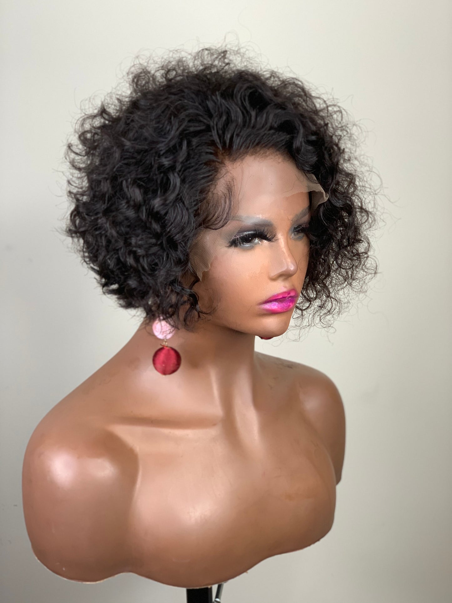 LaShawn-Lace Frontal Deep Curly Wet & Wavy Glueless Human Hair Wig