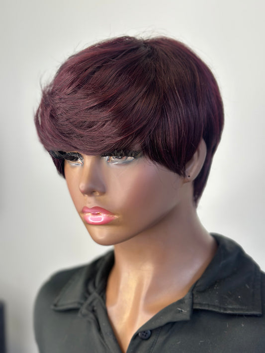 Beverly-Short Style Human Hair Bonded Glueless Wig