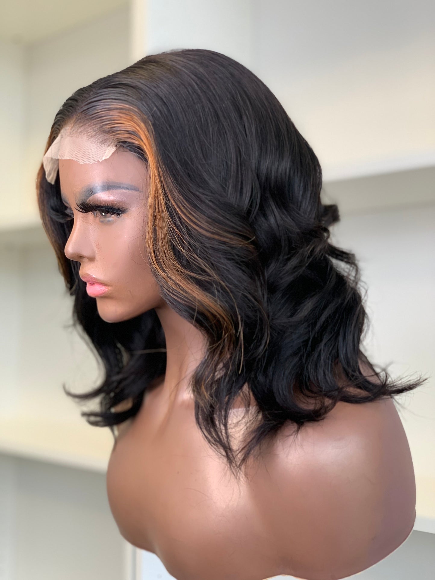 Latrice 14” Transparent 4x4 Lace Closure  Human Hair Glueless Wig
