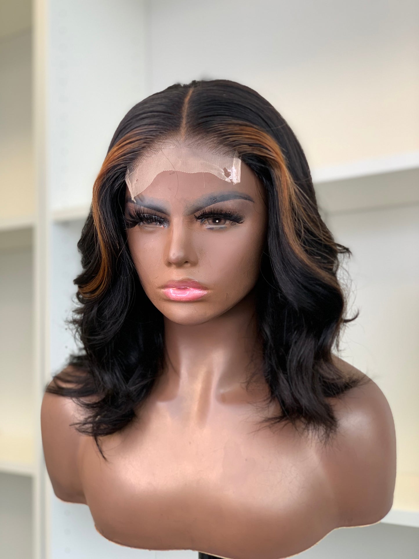 Latrice 14” Transparent 4x4 Lace Closure  Human Hair Glueless Wig